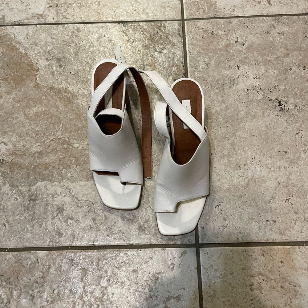 Topshop White Heeled Sandals